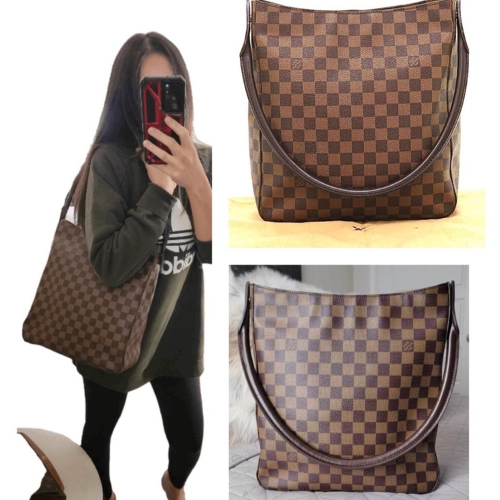 🌟 SPECIAL EDITION 🌟 LOOPING GM DAMIER EBENE LOUIS VUITTON FRENCH BAG